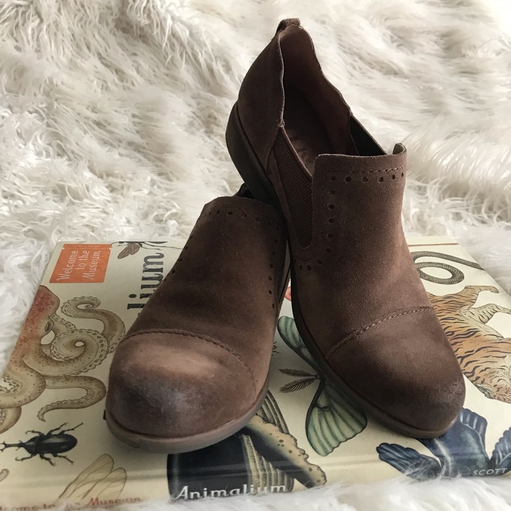 Korks Brown Leather Gertrude Slip On‎ Ankle Boots